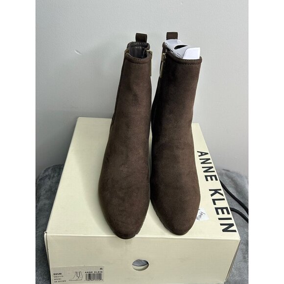 Anne Klein Women's Viki Wedge Bootie Brown sz 8.5M - Picture 1 of 7
